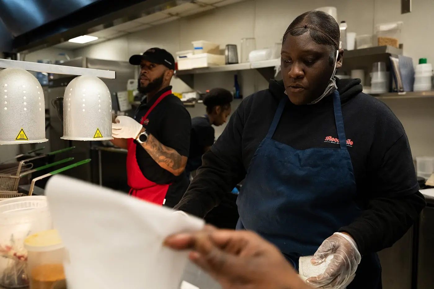 A busy restaurant kitchen